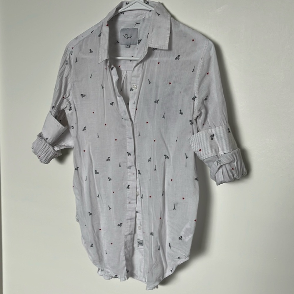 Rails Eiffel Tower Paris Icon Shirt, worn once